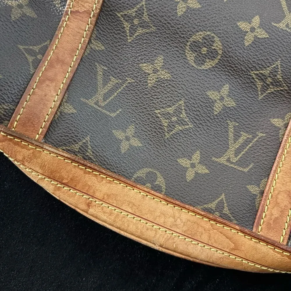 Used Louis Vuitton Brown Monogram Tote Bag bucket bag used good condition